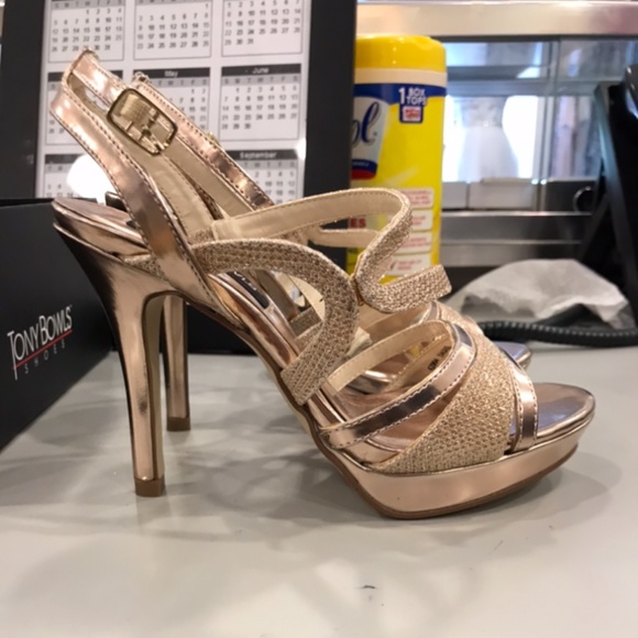 Tony Bowls Shoes - Rose Gold Heels